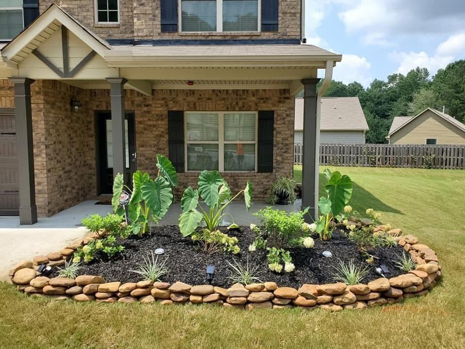Stone-Edged Planting Beds